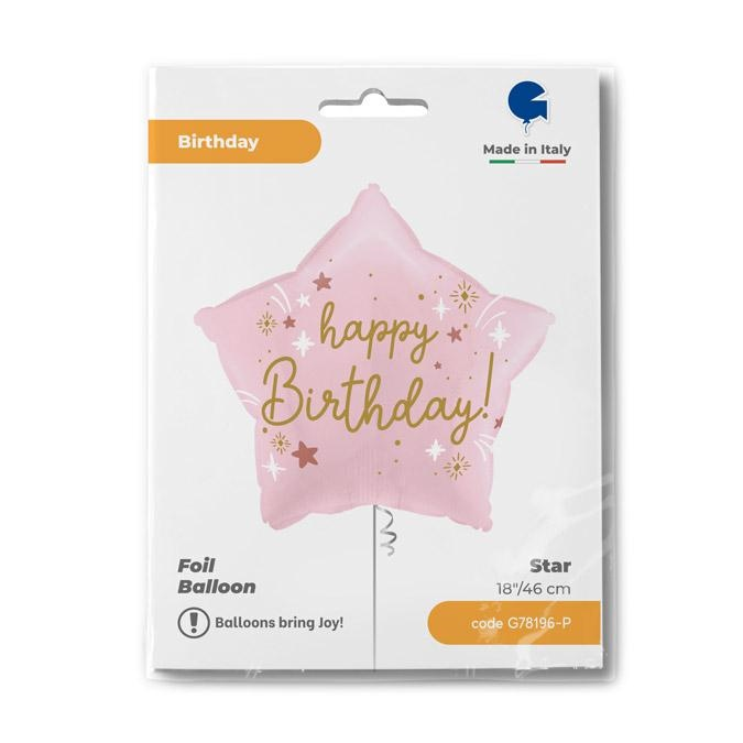 GLOBO 18PG BDAY PINK