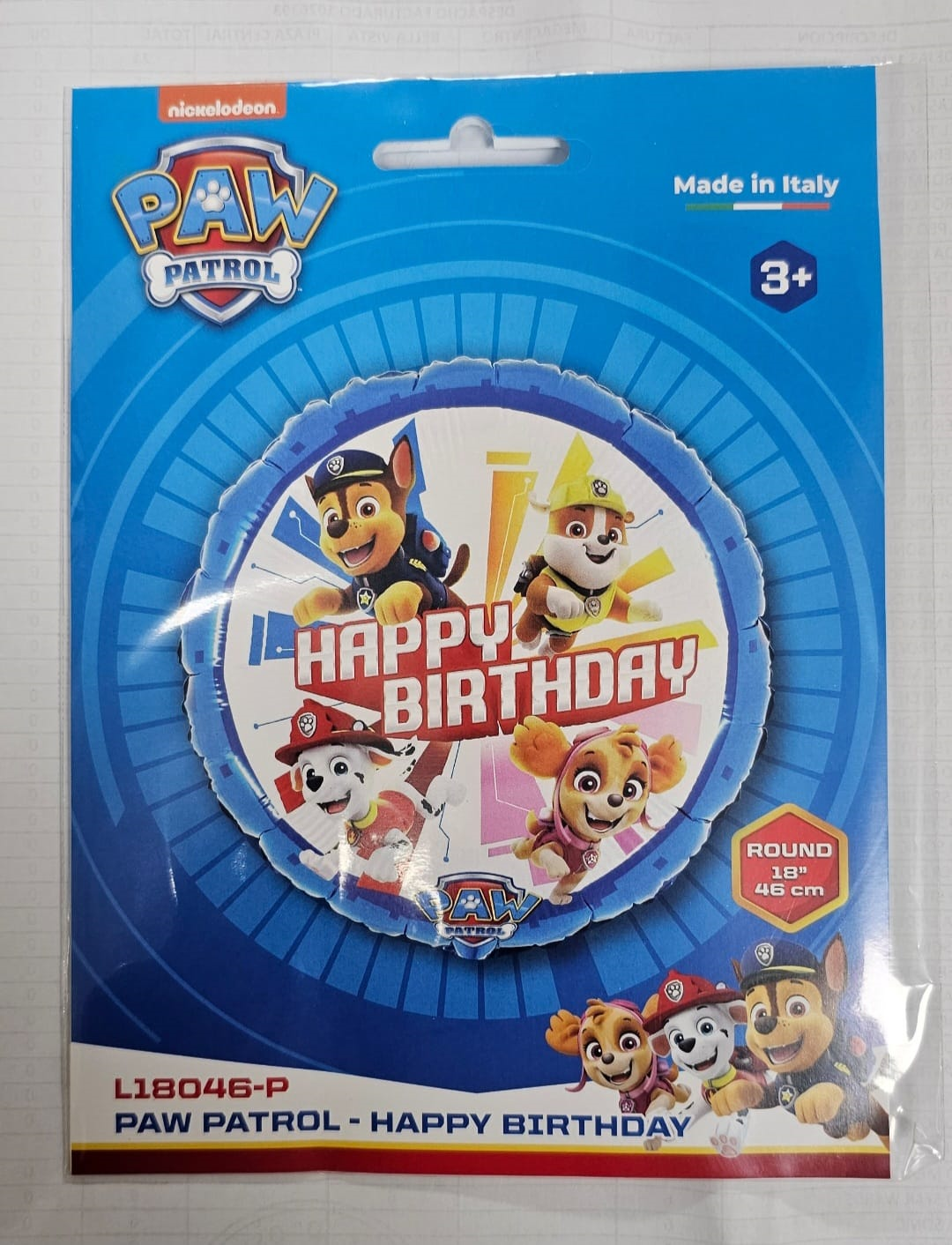 GLOBO 18PG PAW PATROL HPDAY