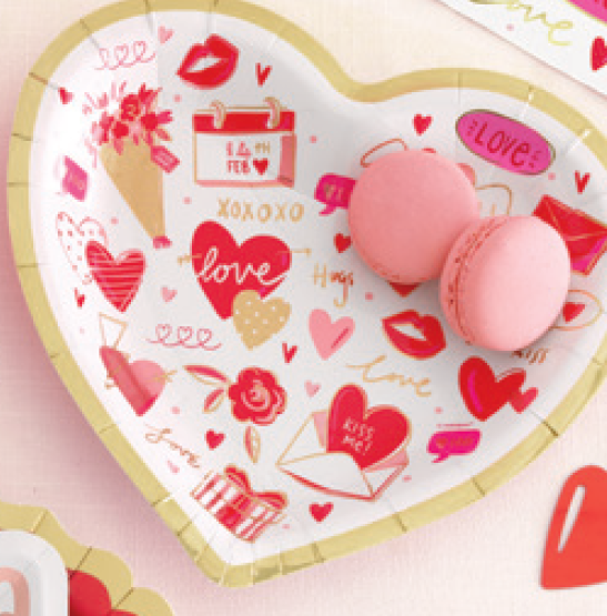 PLATOS FORMA CORAZON 8PG