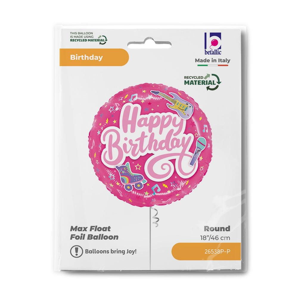 GLOBO R18PG BDAY AWESOME PINK