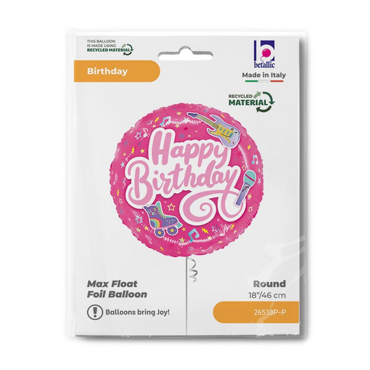 GLOBO R18PG BDAY AWESOME PINK