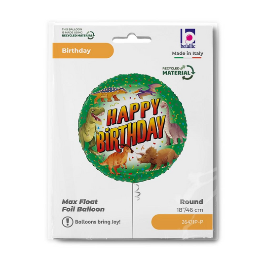 GLOBO R18PG BDAY DINOSAURIO