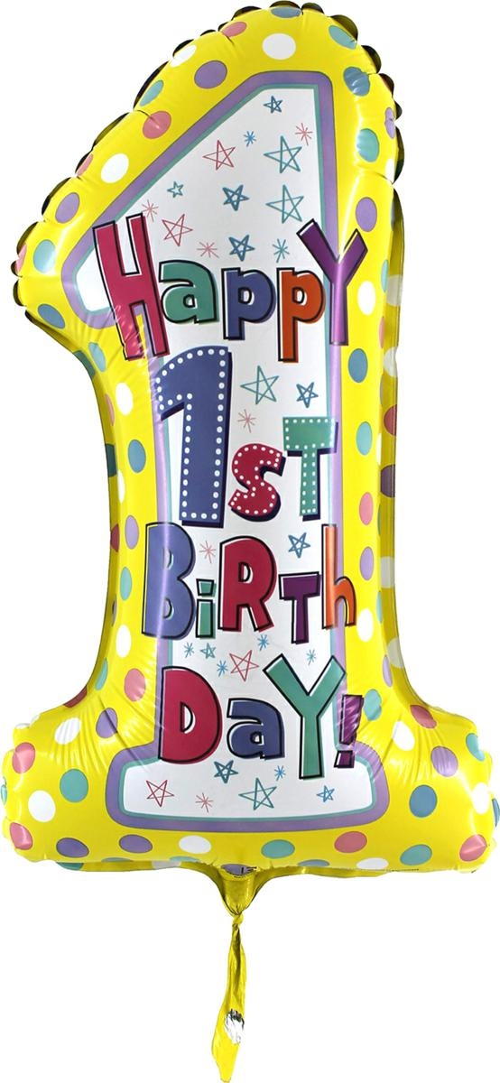 GLOBO MINI MYLAR 1ST BDAY