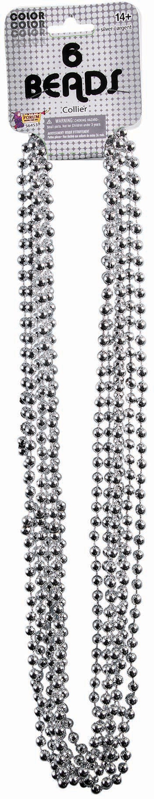 COLLAR MET BOLAS 6UD PLATEADO