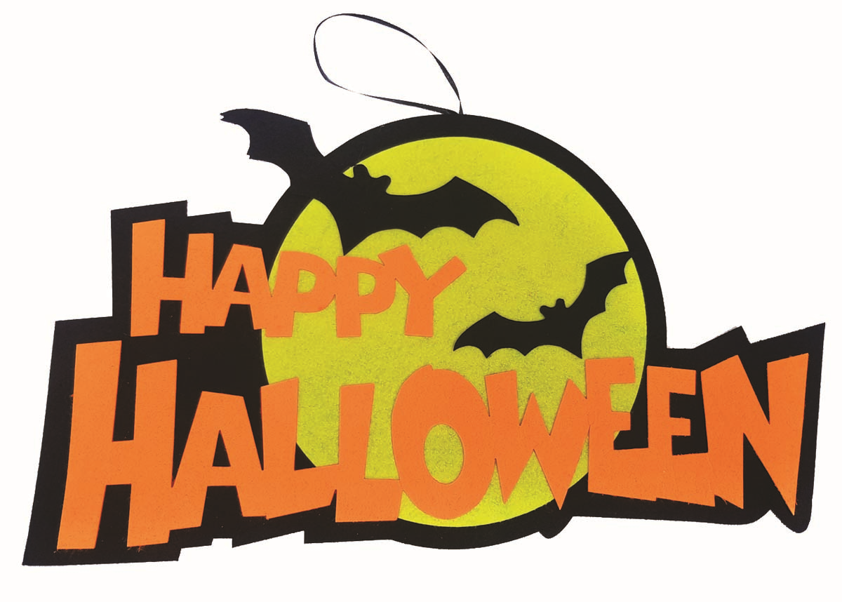 LETRERO COLG HPY HLLN FIELTRO