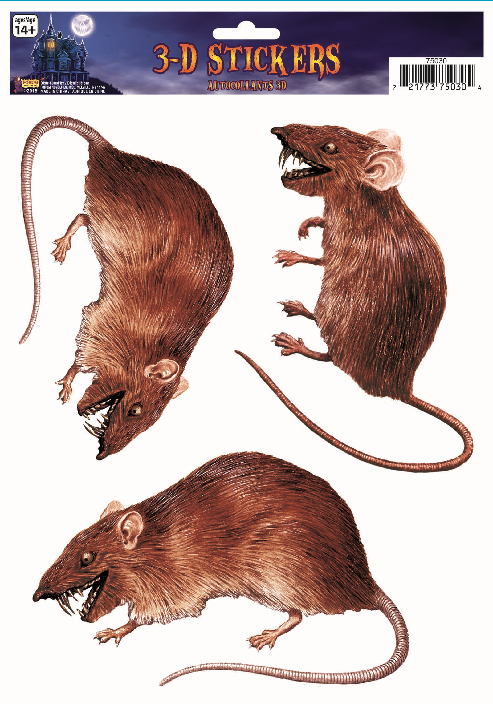 CALCOMANIAS RATAS 3UDS