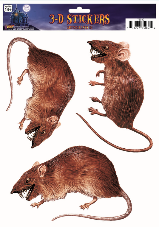 CALCOMANIAS RATAS 3UDS