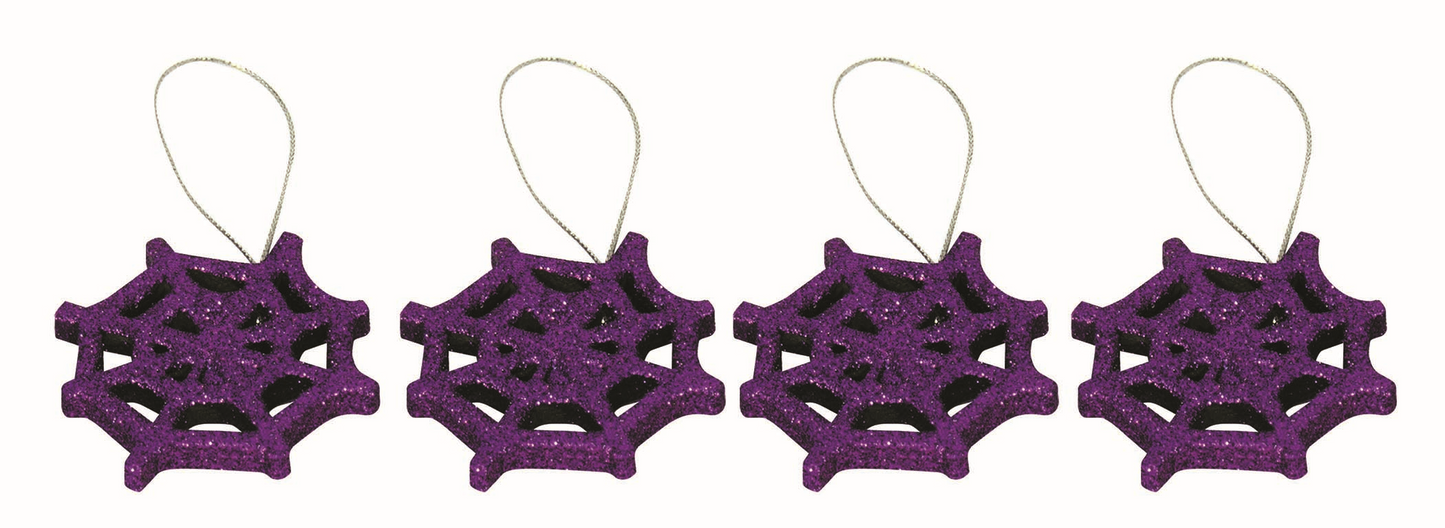 ADORNO TELARAÑA MORADA GLITTER