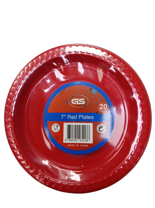 PLATO 7PG PLAST 20UD ROJO