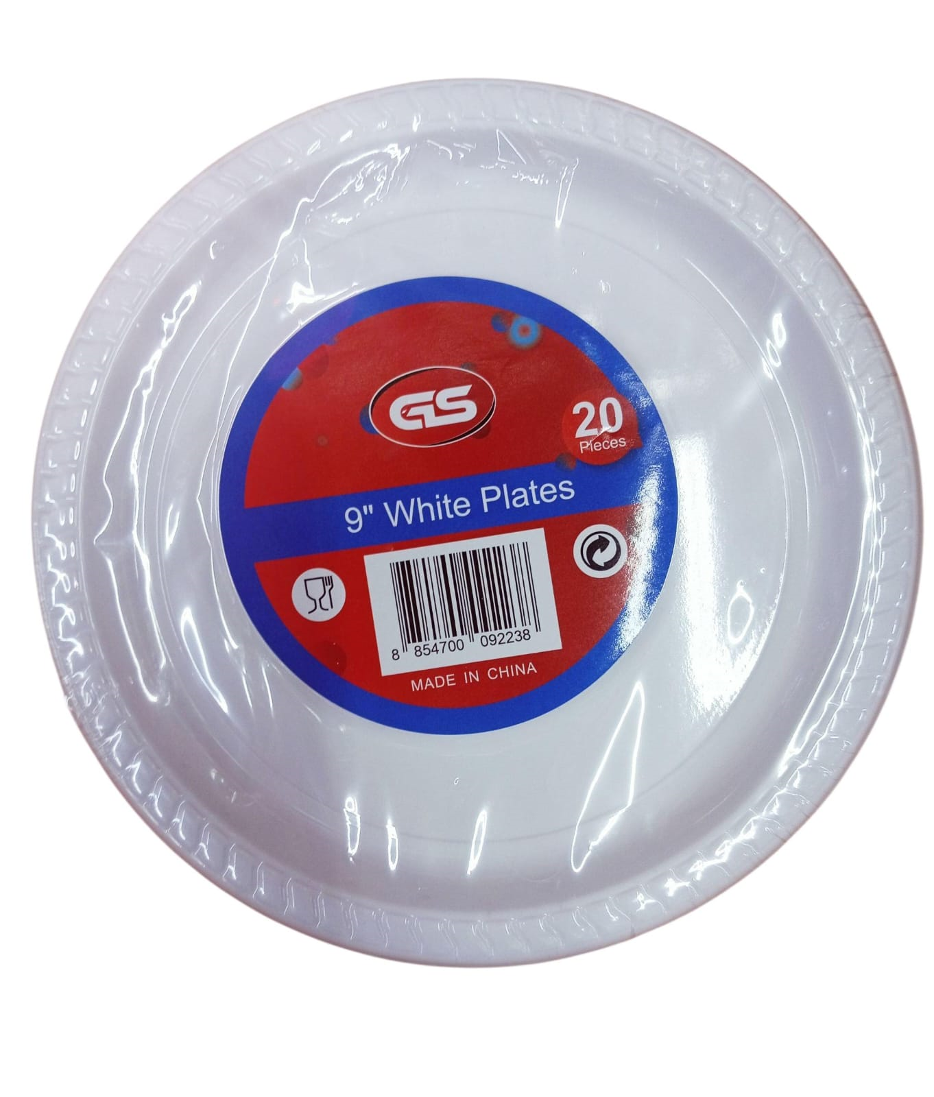 PLATO 9PG PLAST 20UD BLANCO