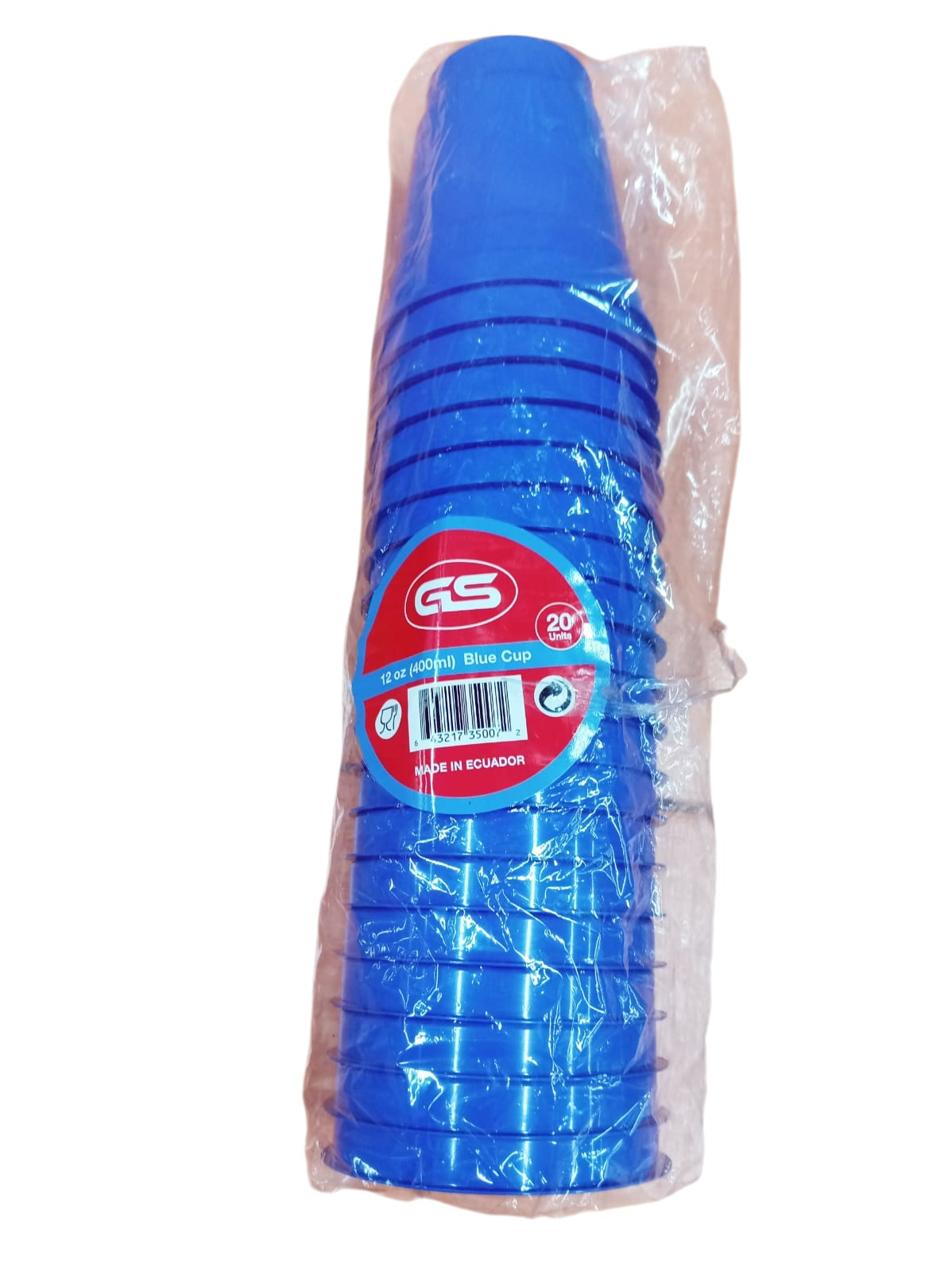VASO 12OZ PLAST 20UD AZUL ROYA