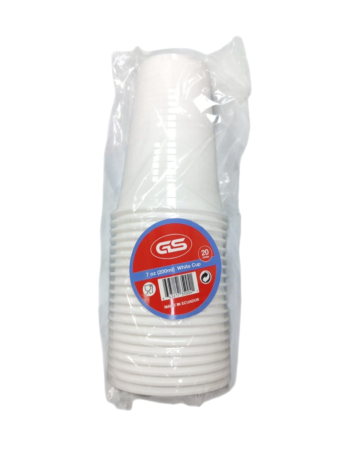 VASO 7OZ PLAST 20UD BLANCO