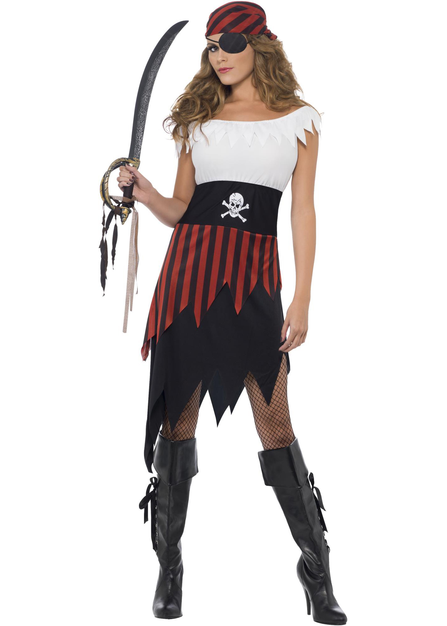 DISFRAZ PIRATESA NEGRO LARGE