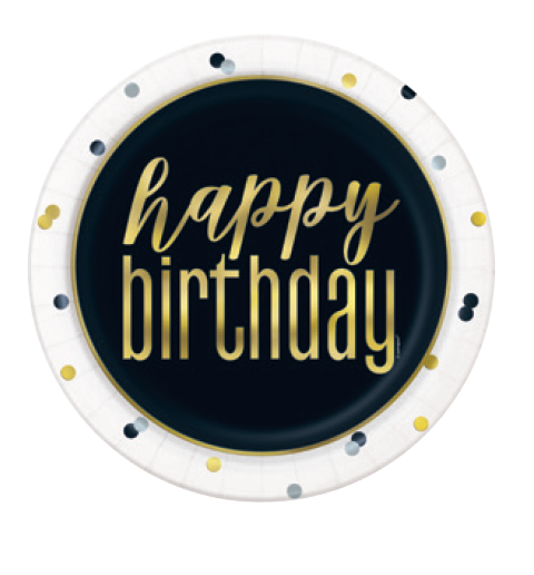 PLATO HBDAY NRG/ORO 9PG 8UDS