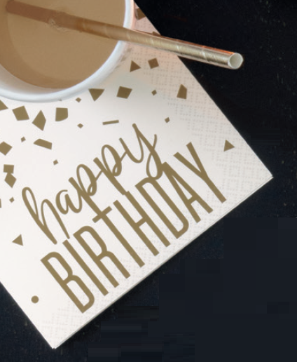 SERVILLETAS GOLD CNF BDY LN 16