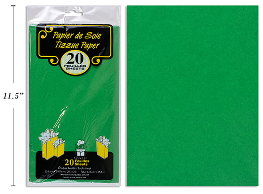 PAPEL TISSUE 20 UDS VERDE