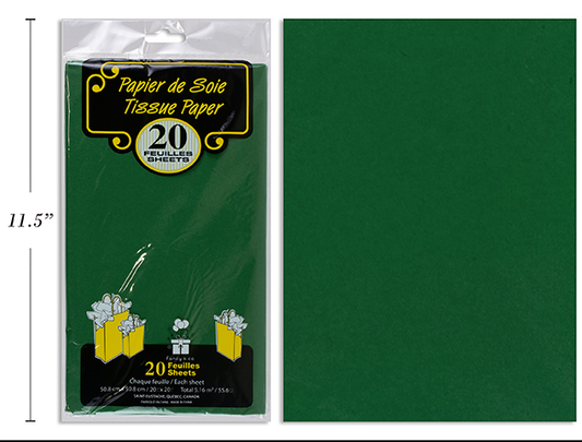 PAPEL TISSUE 20 UDS VERDE FORE