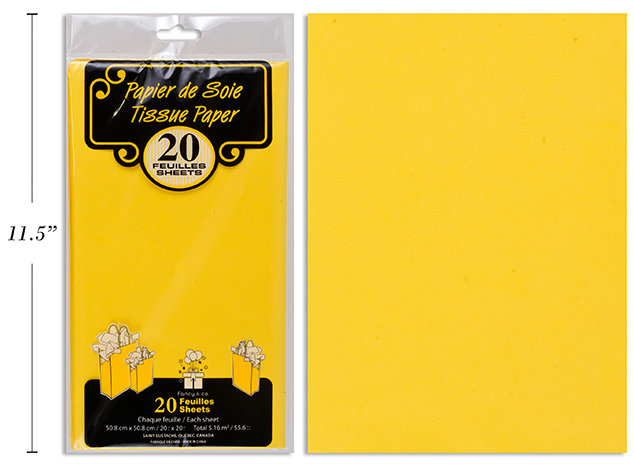 PAPEL TISSUE 20 UDS DORADO