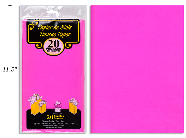 PAPEL TISSUE 20 UDS FUCSIA