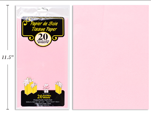 PAPEL TISSUE 20 UDS ROSA