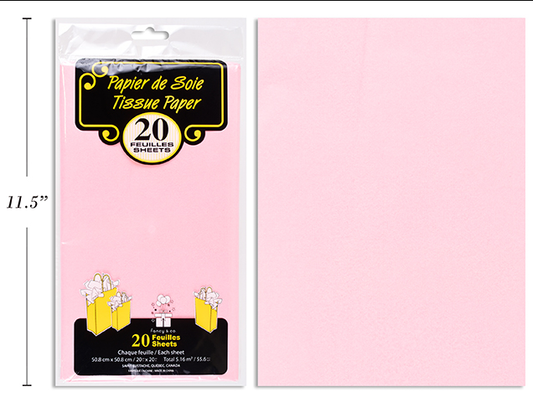 PAPEL TISSUE 20 UDS ROSA