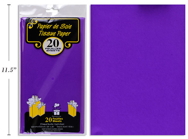 PAPEL TISSUE 20 UDS MORADO