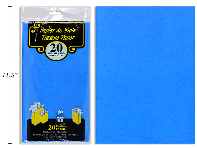 PAPEL TISSUE 20 UDS TURQUESA