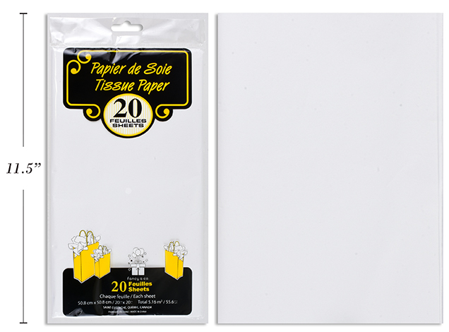 PAPEL TISSUE 20 UDS BLANCO