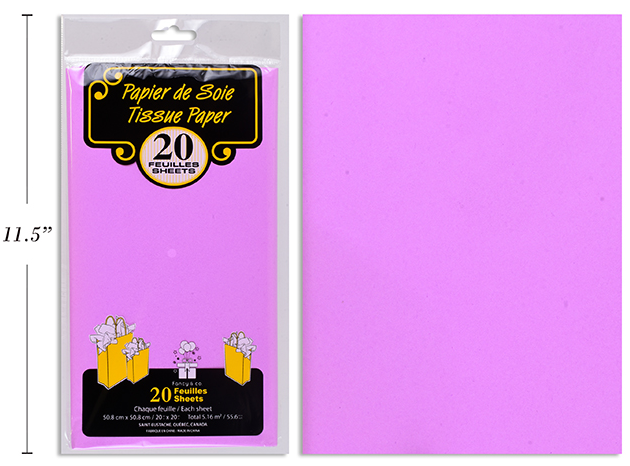 PAPEL TISSUE 20 UDS LAVANDA