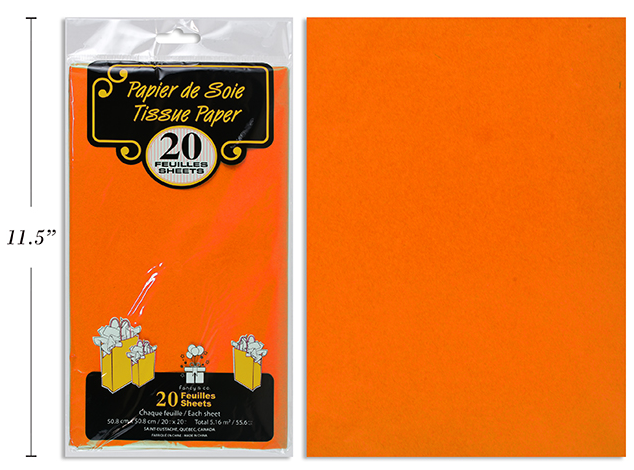 PAPEL TISSUE 20 UDS NARANJA