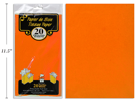 PAPEL TISSUE 20 UDS NARANJA