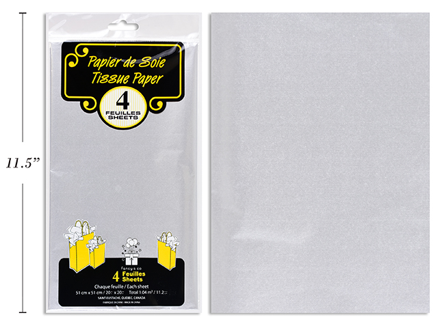 PAPEL TISSUE PLATEADO 4U