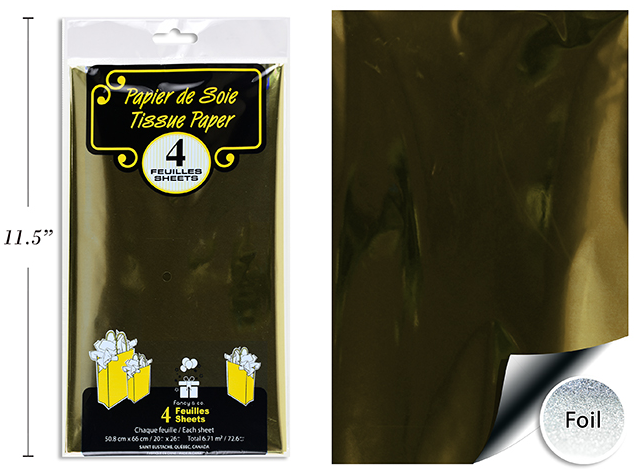 PAPEL TISSUE METALIC DORADO 4U