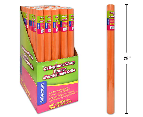 PAPEL CELOFAN NARANJA 20x150PG