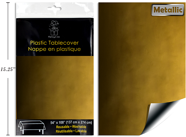 MANTEL PLASTICO RECT MET GOLD