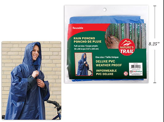 CAPA PONCHO PARA LLUVIA 52X80P