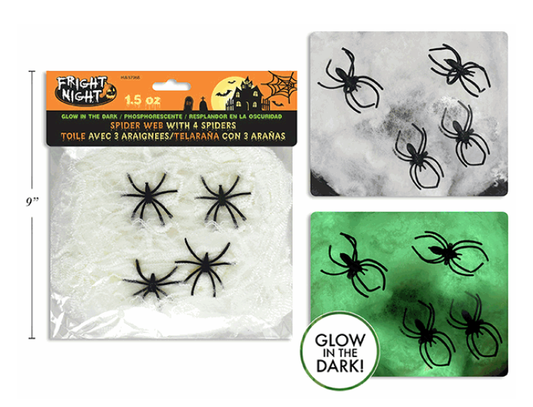 TELARAÑA 1.5OZ 3 ARAÑAS GLOW