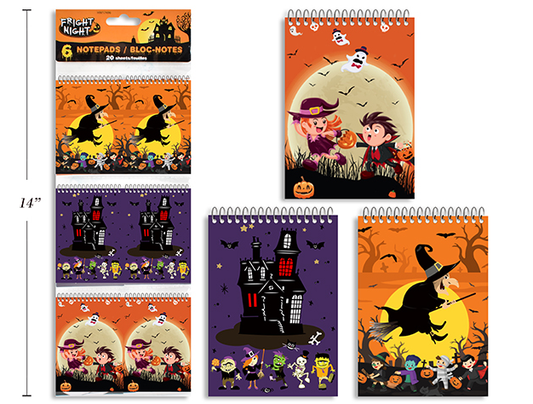 LIBRETA MINI HALLOWEEN 6UDS