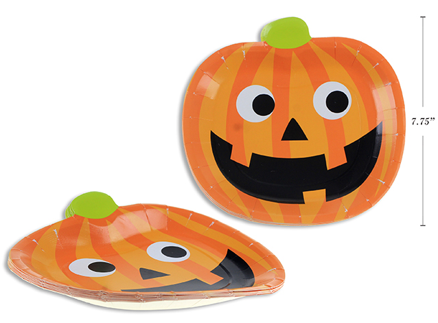 PLATO PAPEL CALABAZA 5UDS 6PG