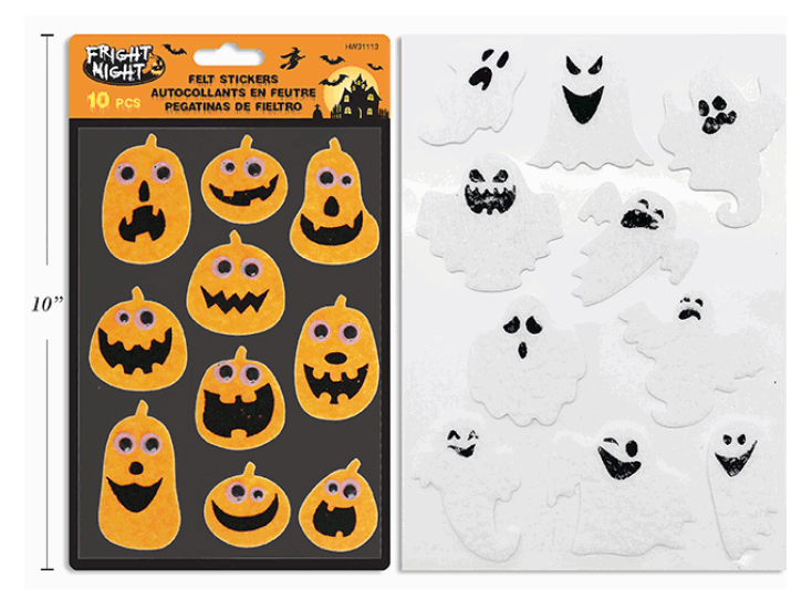 PEGATINA FIELTRO HALLOWEEN 10U