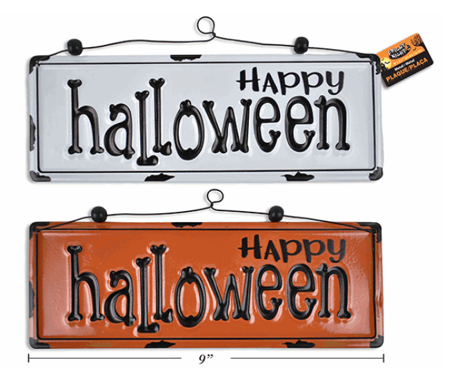 PLACA LETRERO HAPPY HLLWN 9PG