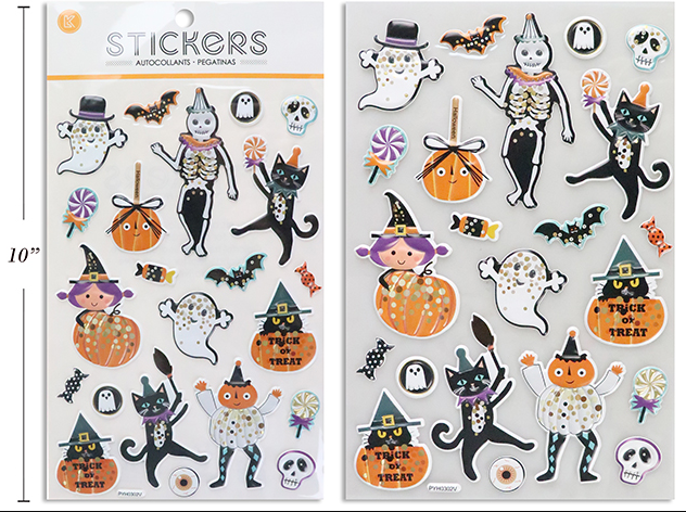 CALCOMANIAS GLITTER HALLOWEEN