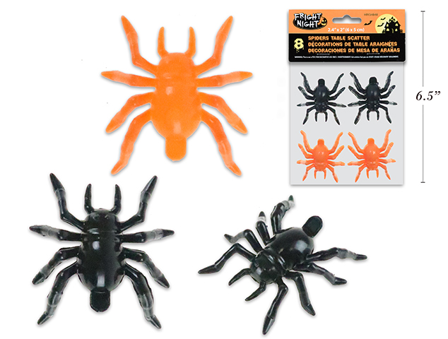 ARAÑAS NEGRAS NARANJAS 8UDS