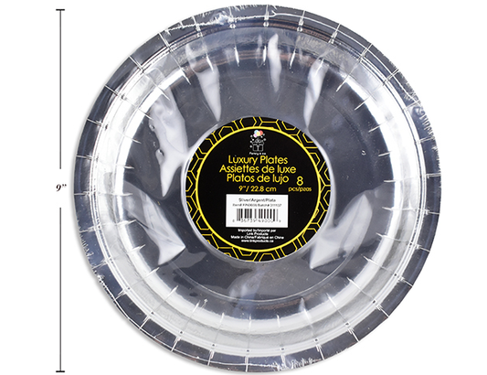 PLATO PAPEL 9PG SILVER LUXURY