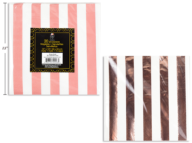 SERVILLETAS RALLAS ROSEGOLD LX