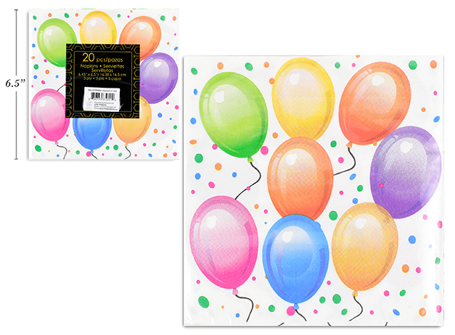 SERVILLETAS 20UDS GLOBOS