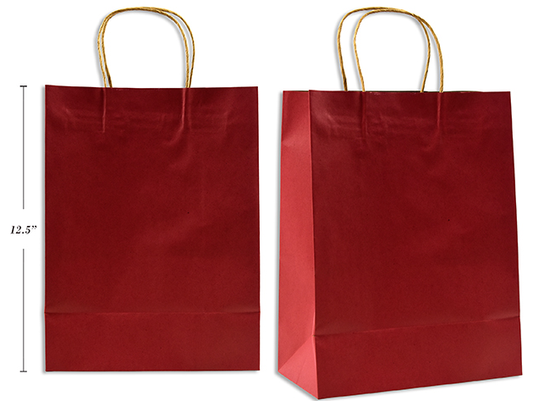 BOLSA REG KRAFT ROJO VINO LARG