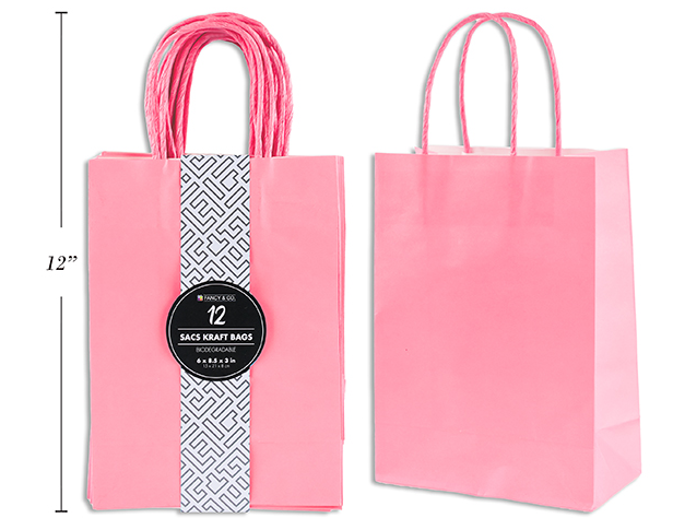 BOLSA REG SMALL KRAFT ROSA BB