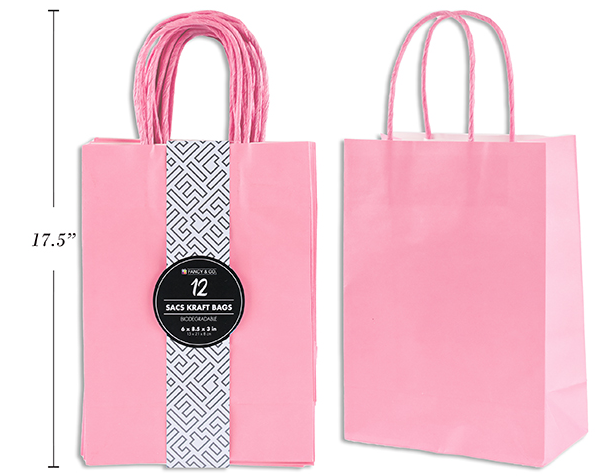 BOLSA REG LARGE KRAFT ROSA BB