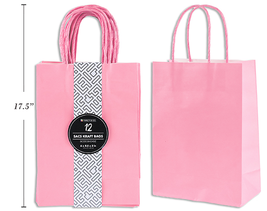 BOLSA REG LARGE KRAFT ROSA BB